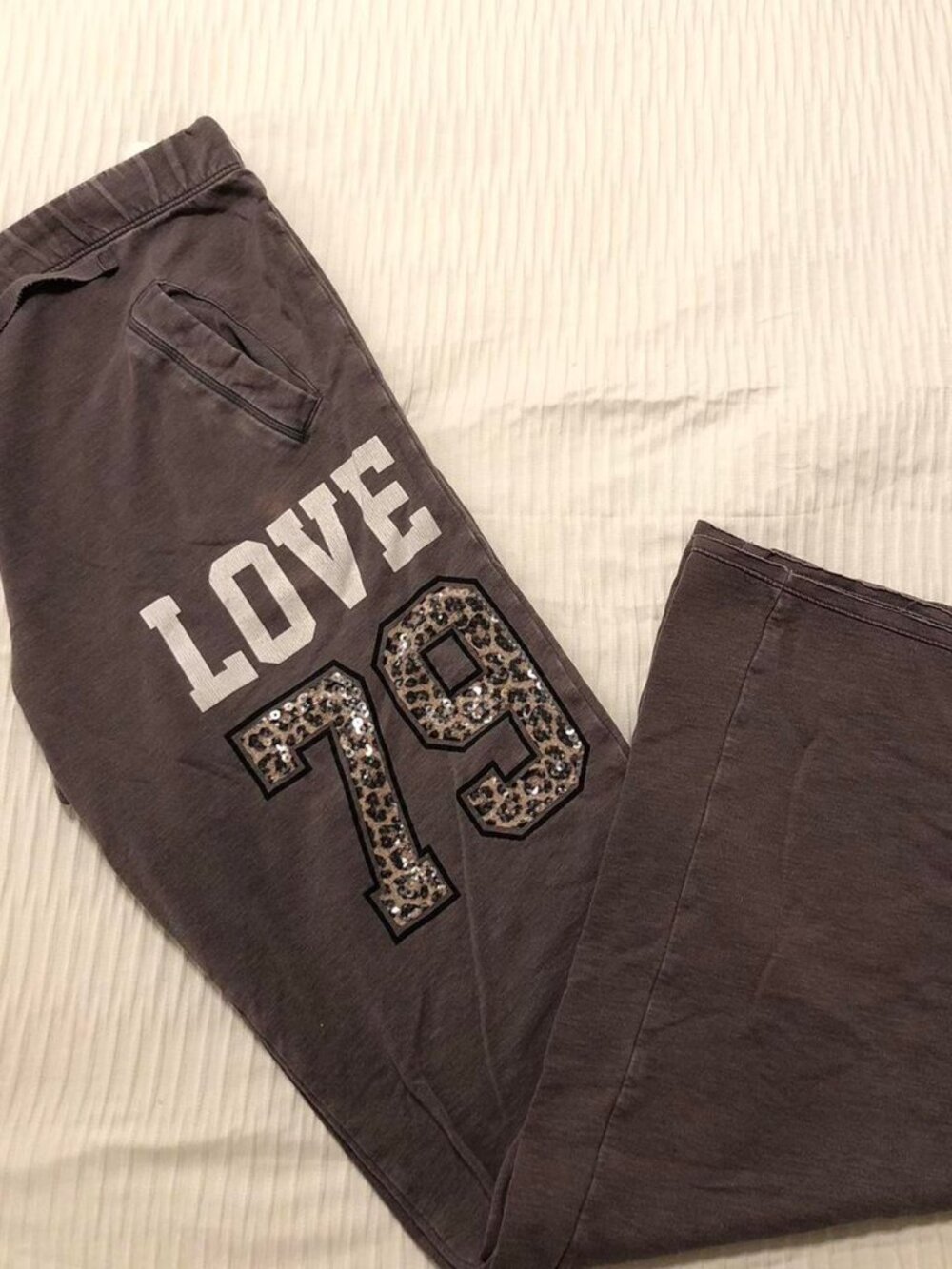 Fruit of the Loom Women's Grey and Brown Joggers-tracksuits